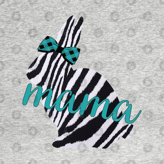 Cute Zebra Print Bunny Mama Pattern Easter Rabbit Mom Gift by HypeProjecT